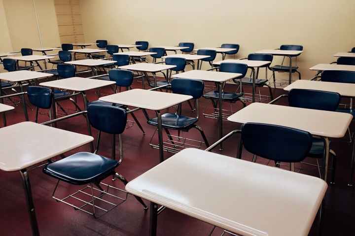 chairs classroom college desks